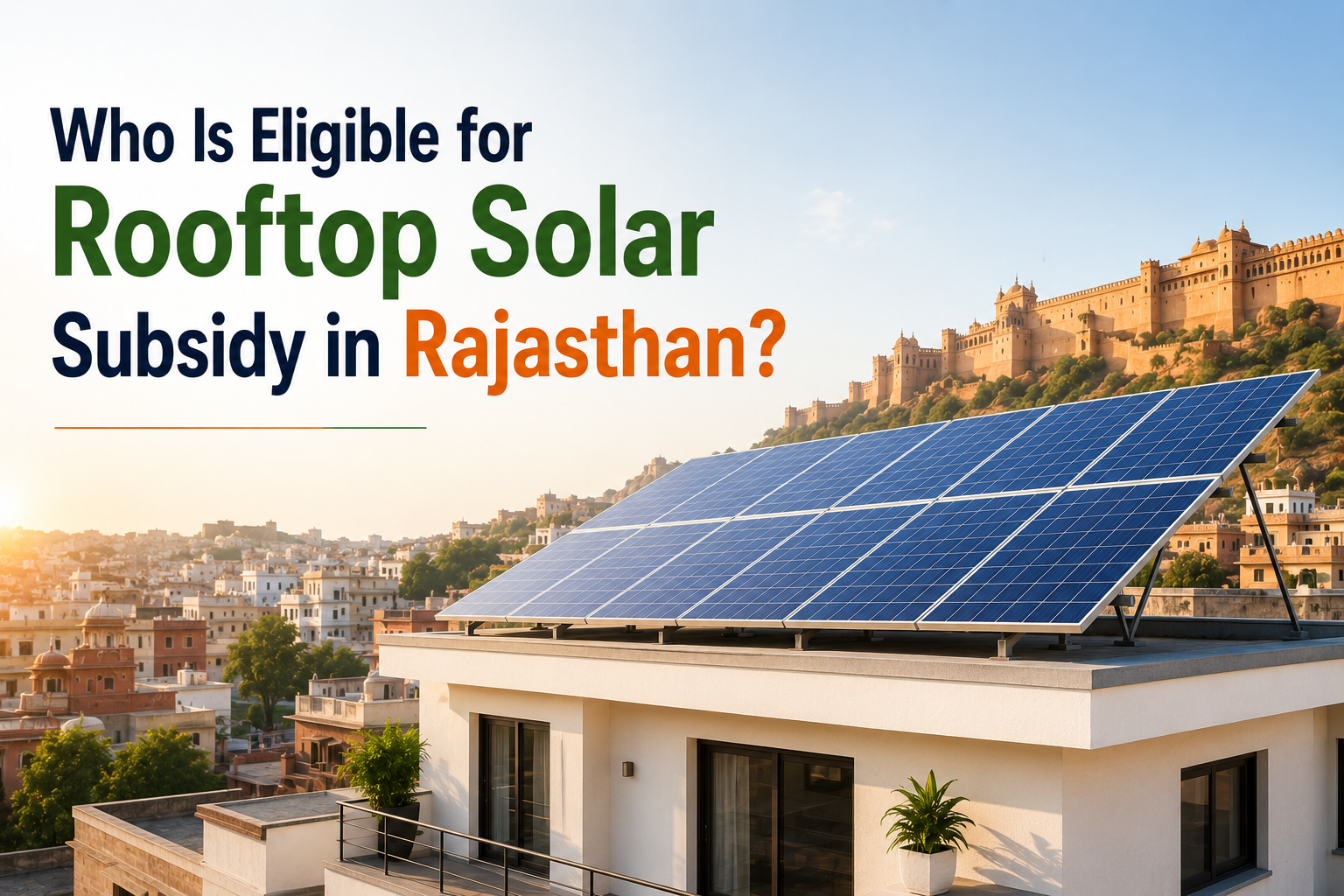 Eligibility criteria checklist for rooftop solar subsidy in Rajasthan